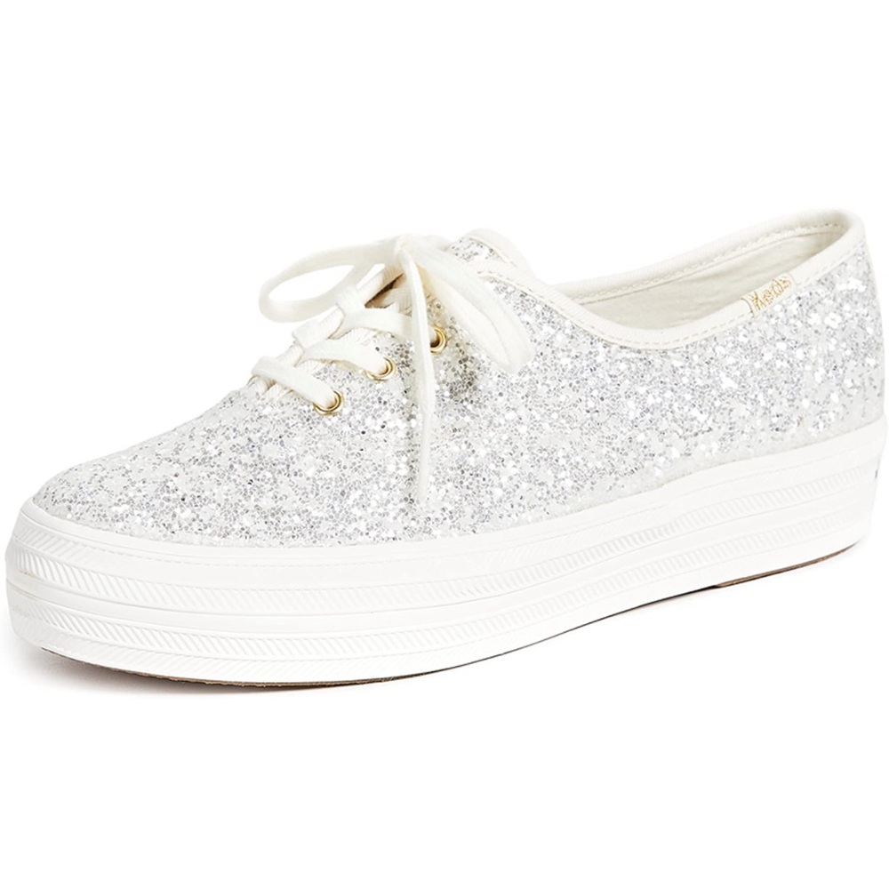 Kate Spade X Keds glitter platform sneakers